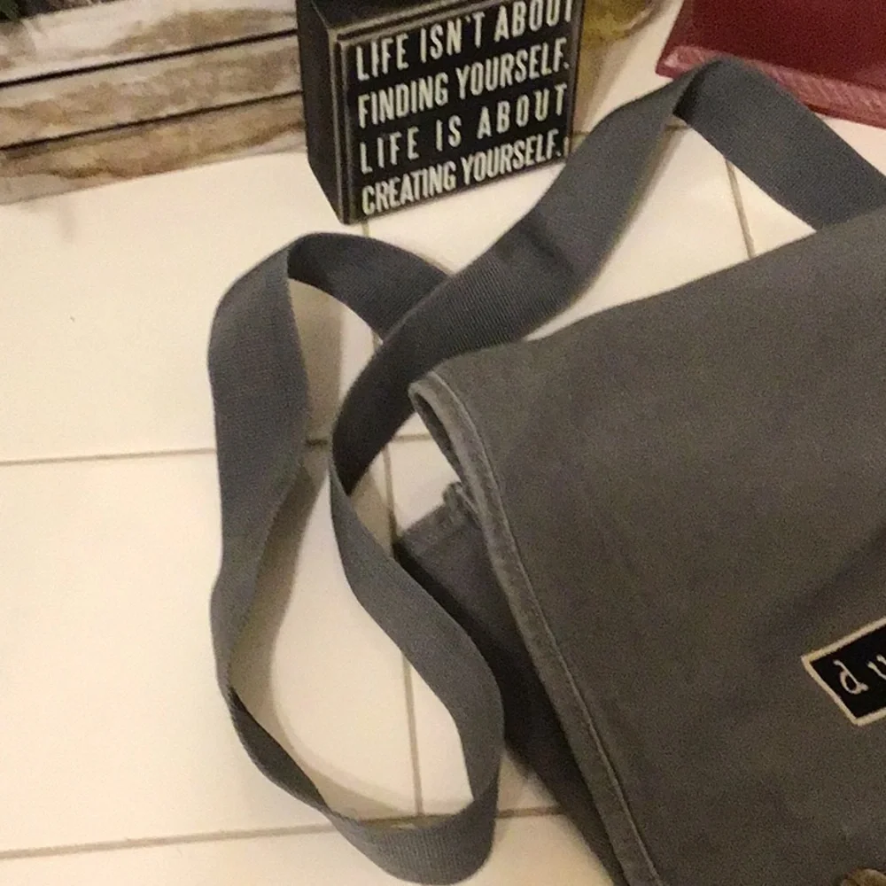 ‘Authentic Pigment’ Durango Gray Messenger Bag (#3)